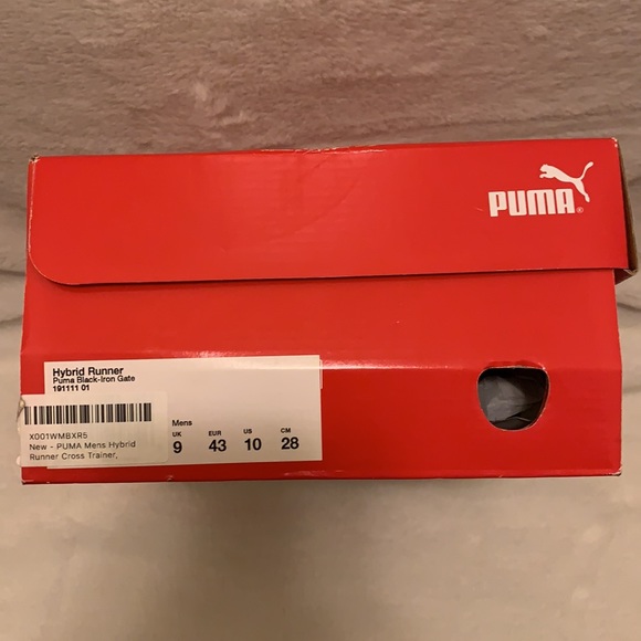 Puma Men’s Hybrid Runner Shoes size 10 Preowned W/Box Black-Iron Gate - Picture 6 of 7